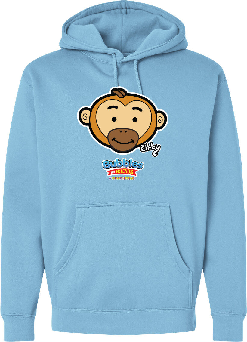 Bubbles & Friends- Friends from Happyville 'Gibby Gibbon' Midweight Hooded Sweatshirt- Unisex