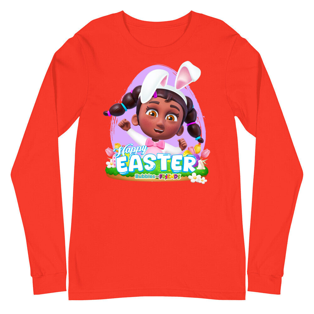 Bubbles & Friends Easter Izzy Unisex Long Sleeve Tee