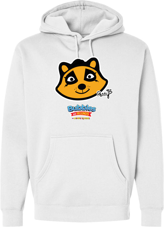 Bubbles & Friends- Friends from Happyville 'Penny Polite' Midweight Hooded Sweatshirt- Unisex