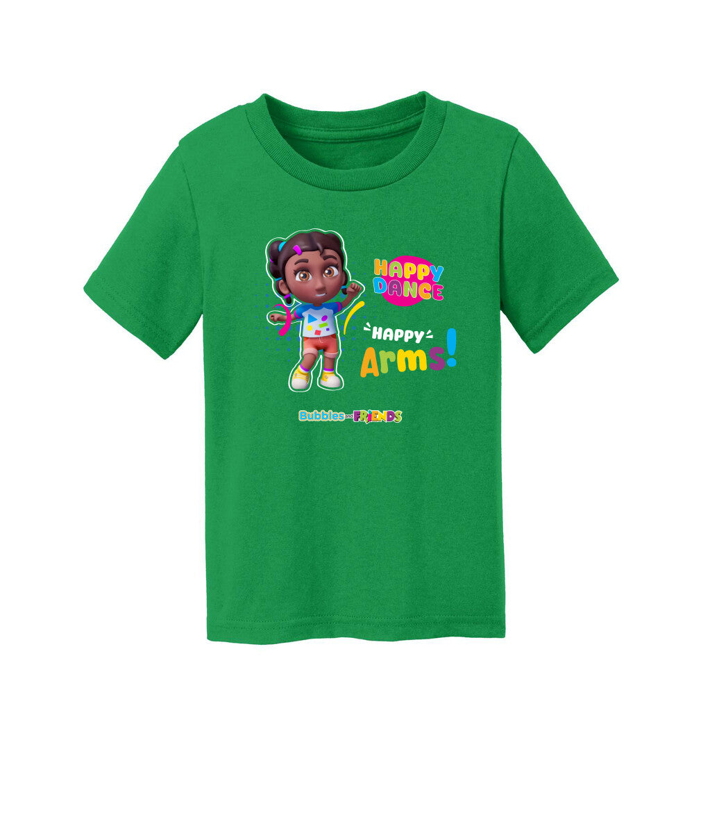 Bubbles and Friends - Happy Dance Collection Happy Arms Toddler T-Shirt