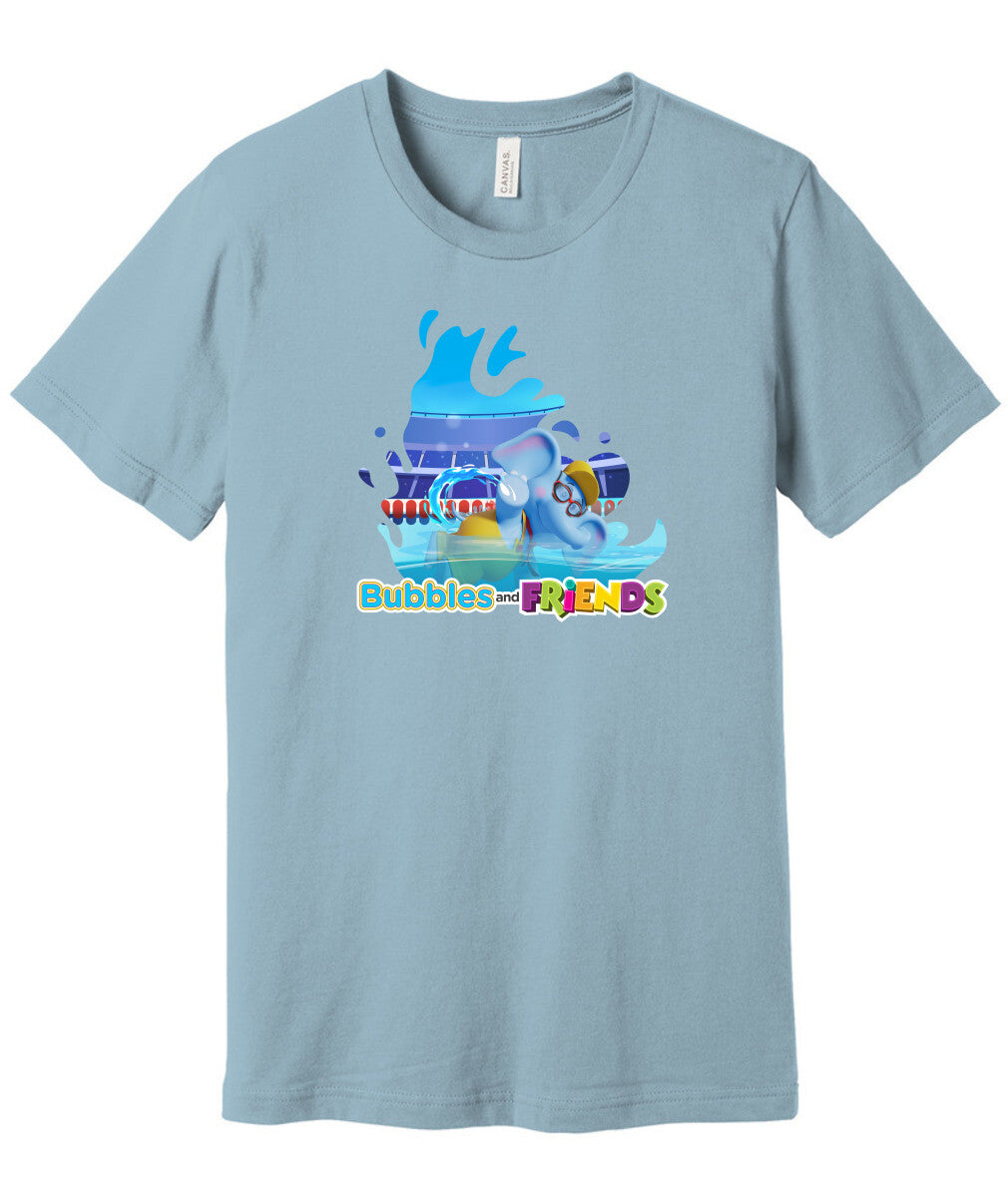 Bubbles and Friends - Summer Games Collection Bubbles Swim Adult T-Shirt