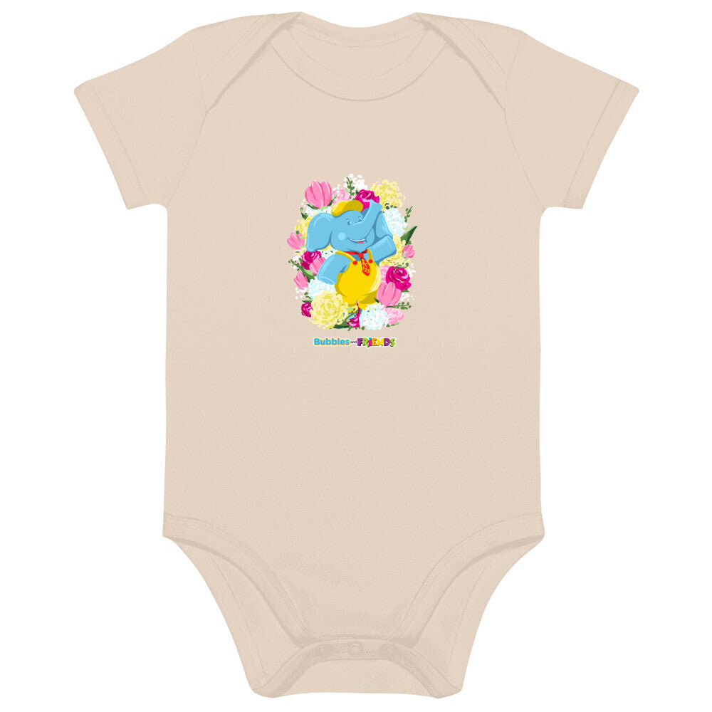 Bubbles & Friends Mothers Day Flowers Organic Cotton Onesie
