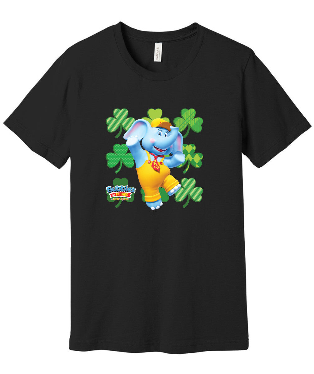 Bubbles & Friends St. Patrick's Day Bubbles Clover Short Sleeve Tee