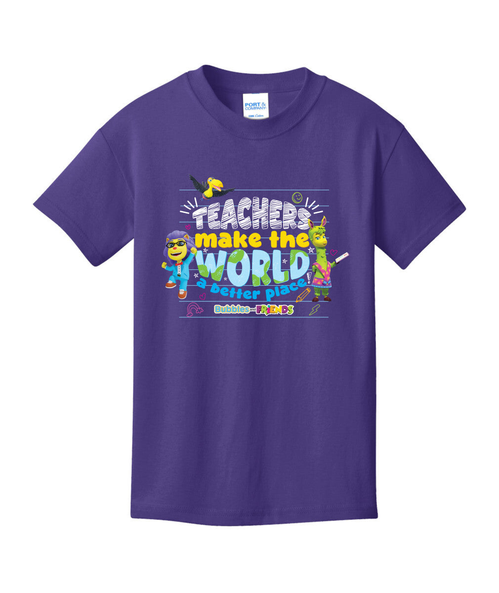 Bubbles & Friends Teacher Appreciation World Children's T-shirt