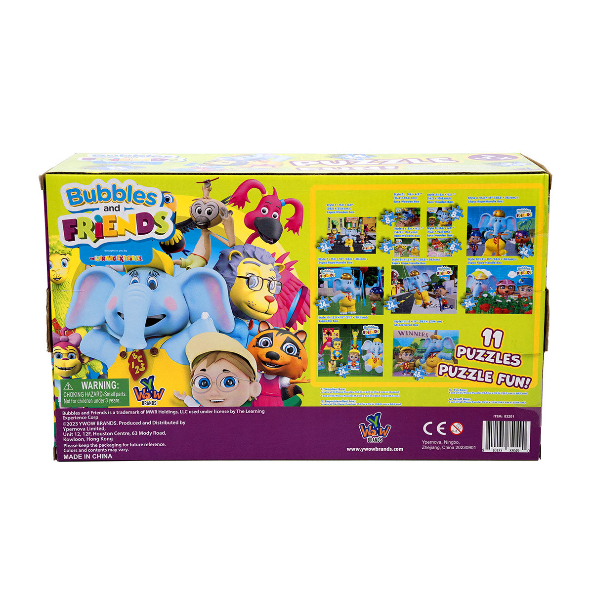 Bubbles and Friends 11 in 1 Puzzles giftbox w Tin