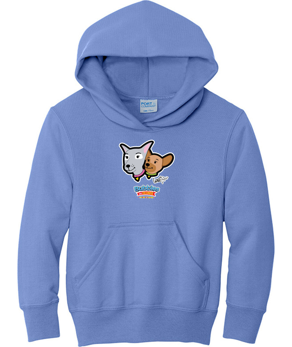 Bubbles & Friends- Friends from Happyville ' Grace & Charity' Children's  Fleece Pullover Hooded Sweatshirt