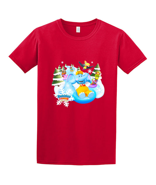 Bubbles & Friends Holiday Snow Unisex Tee