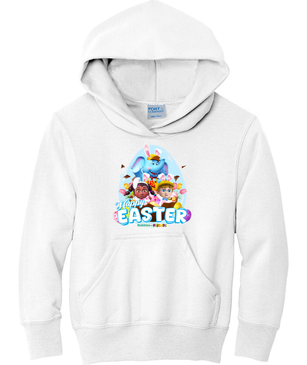 Bubbles & Friends Easter Children Fleece Pullover Hooded Sweatshirt