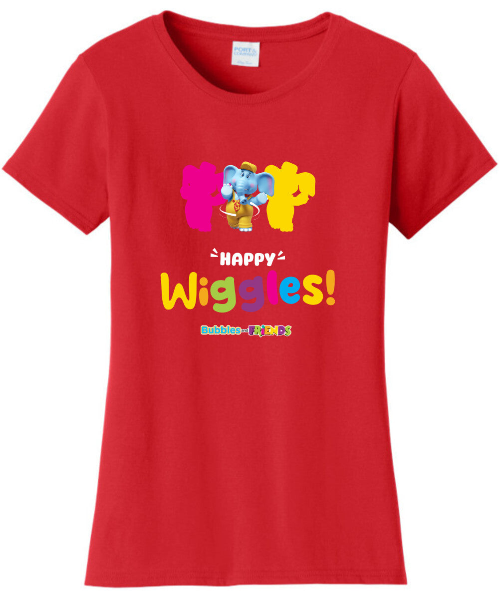 Bubbles and Friends – Happy Dance Collection Happy Wiggles Women T-Shirt