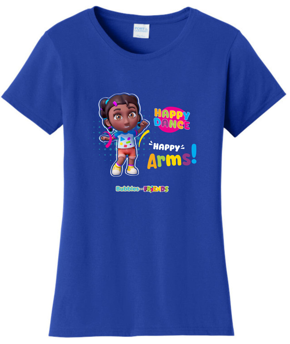 Bubbles and Friends - Happy Dance Collection Happy Arms Women T-Shirt