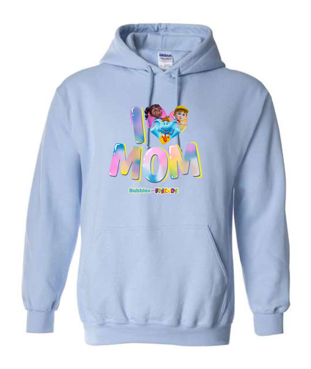 Bubbles & Friends Mothers Day I love Mom Unisex Hoodie