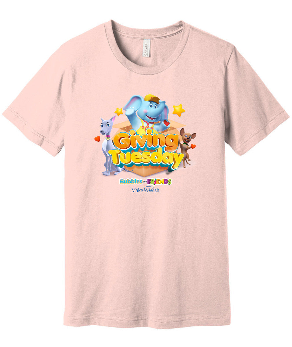 Make-A-Wish X Bubbles & Friends- Giving Tuesday Grace & Charity Adult T-Shirt