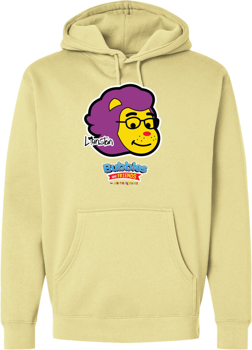 Bubbles & Friends- Friends from Happyville 'Lionstein' Midweight Hooded Sweatshirt- Unisex