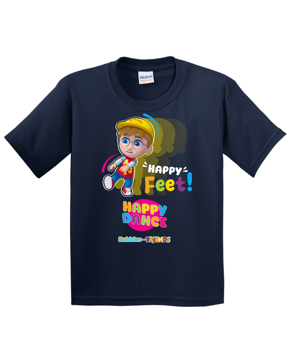 Bubbles and Friends – Happy Dance Collection Happy Feet Children T-Shirt