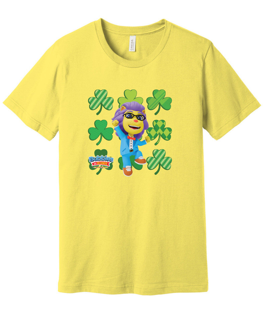 Bubbles & Friends St. Patrick's Day Lionstein Unisex  Short Sleeve Tee