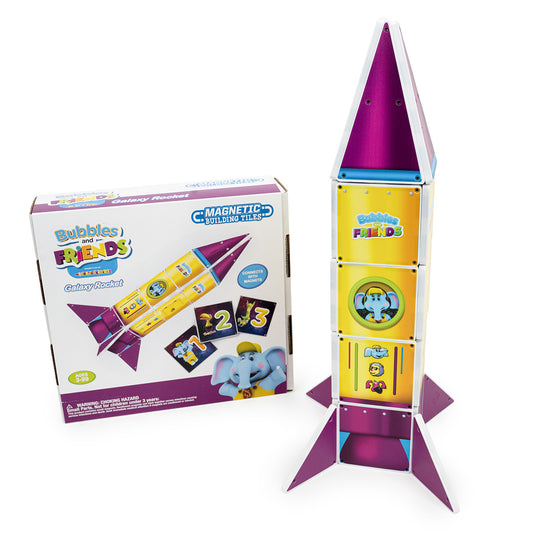 Bubbles and Friends - Bubbles Rocket Magnetic Tile set