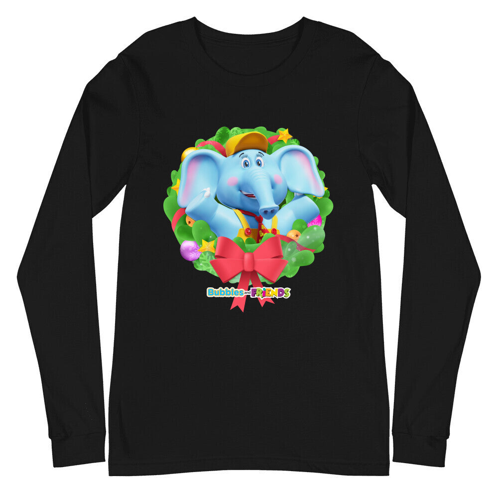 Bubbles & Friends Holiday Adult Long Sleeve Shirt- Bubbles