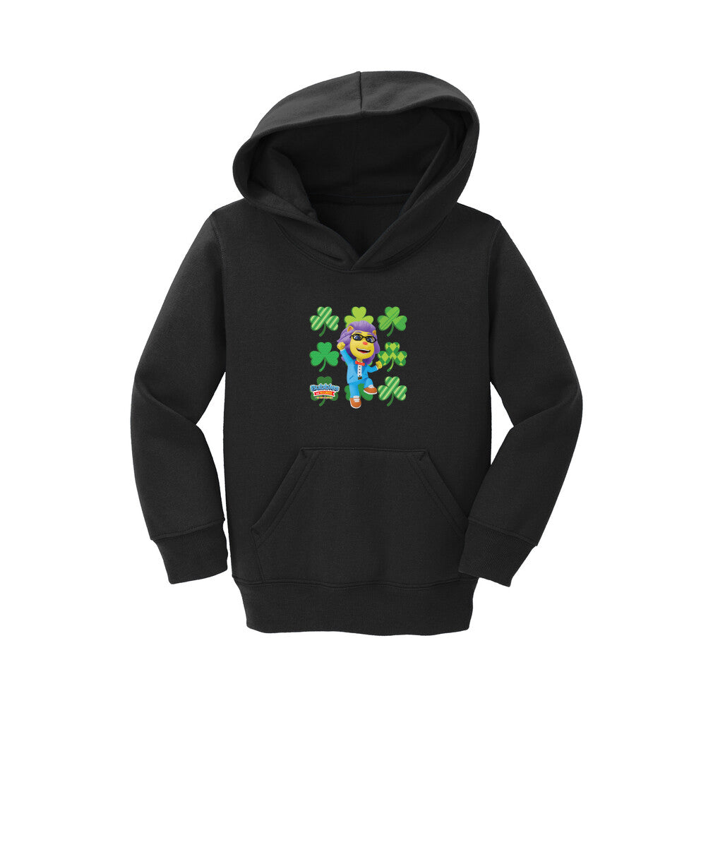 Bubbles & Friends St. Patrick's Day Lionstein Toddler Fleece Pullover Hoodie