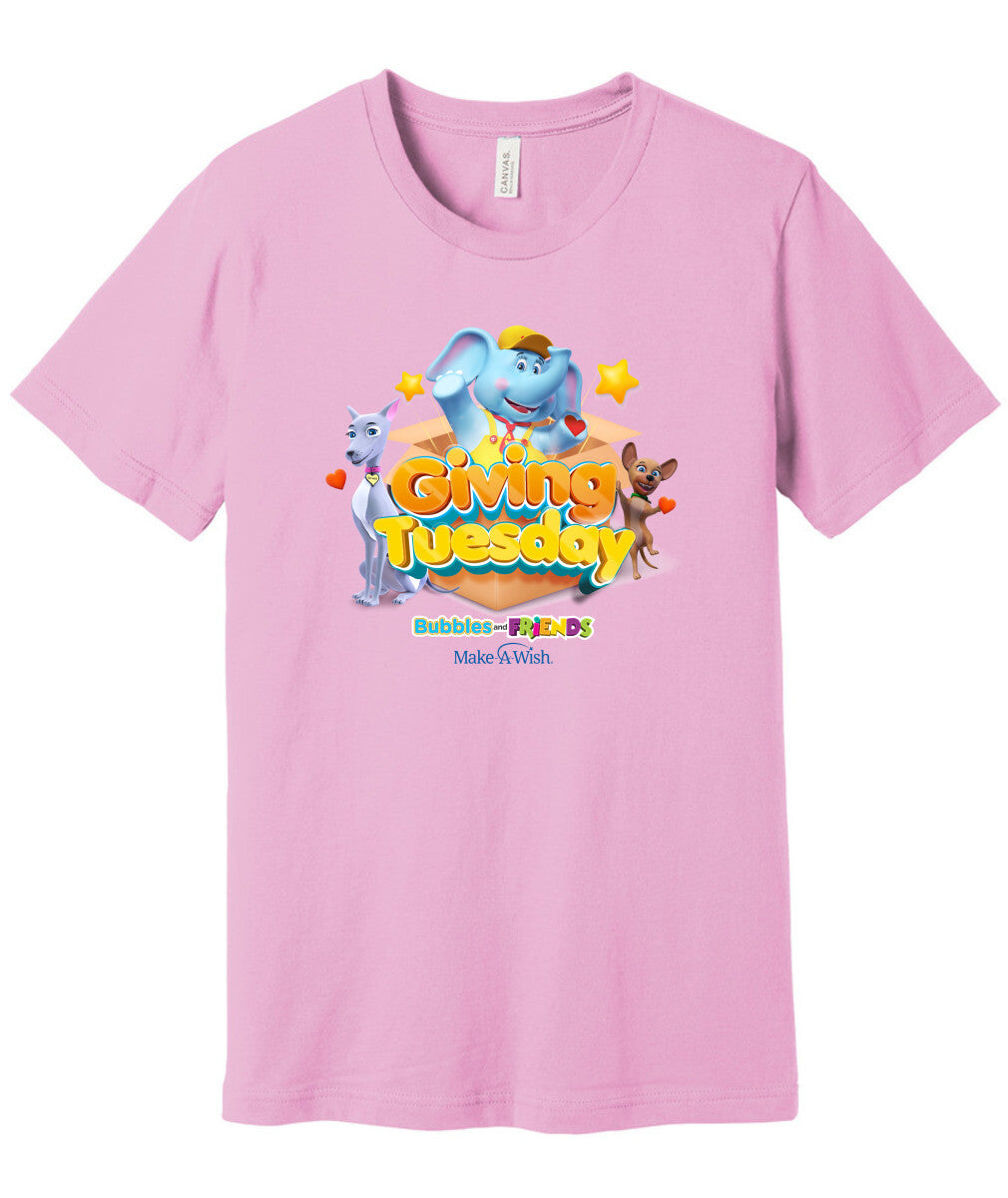 Make-A-Wish X Bubbles & Friends- Giving Tuesday Grace & Charity Adult T-Shirt