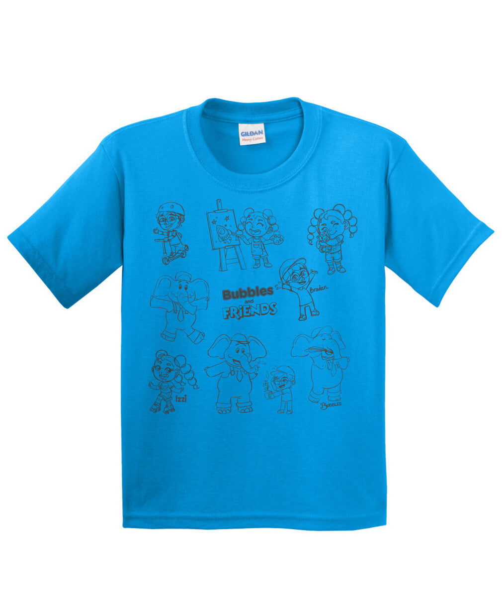 Bubbles and Friends - Happy Doddles Childrens Team T-Shirt