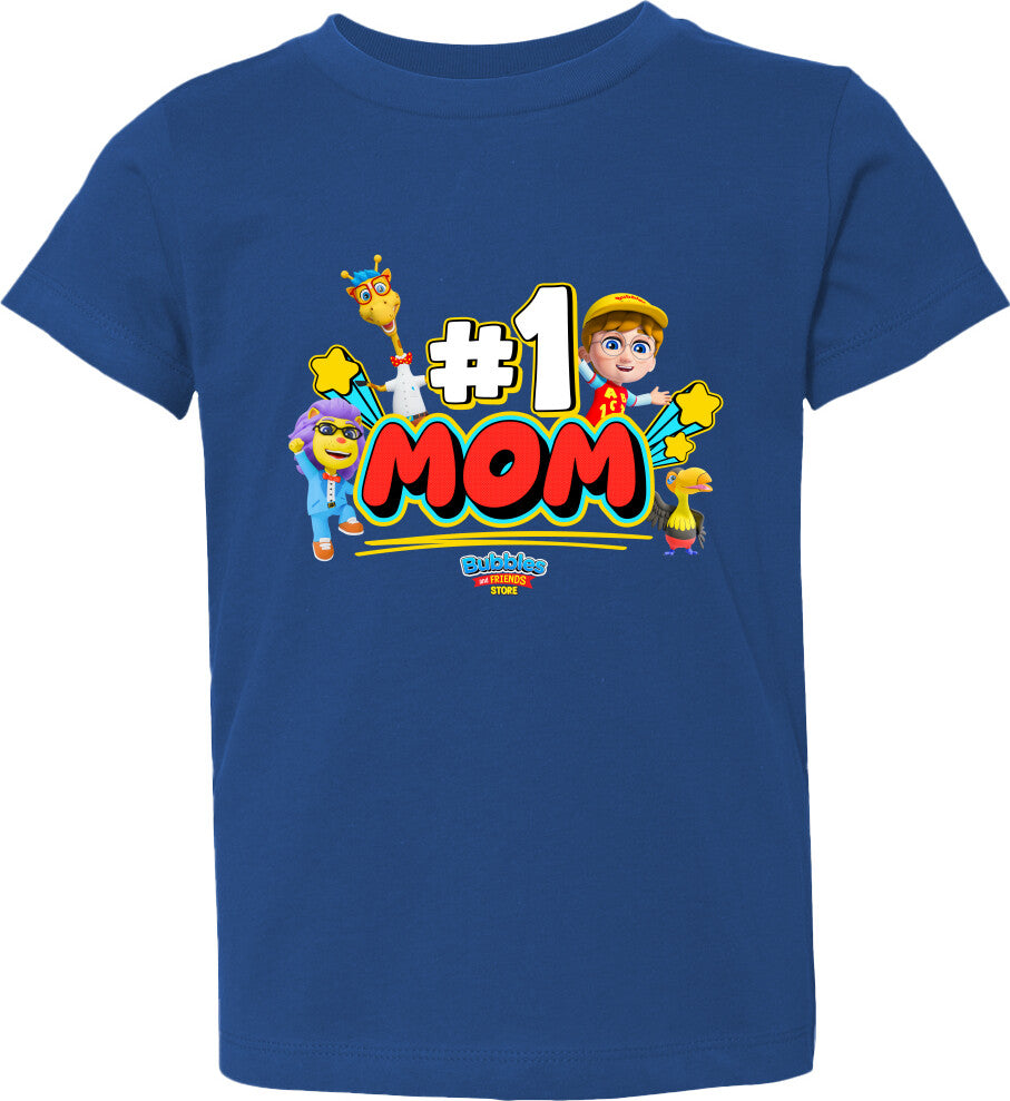 Bubbles & Friends I love Mom Toddler Jersey Tee