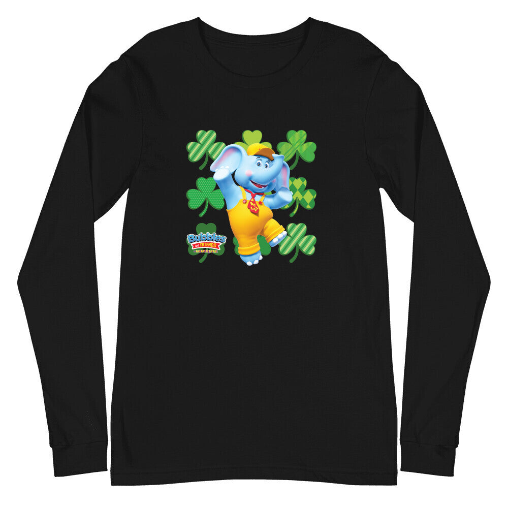 Bubbles & Friends St. Patrick's Day Bubbles Unisex Long Sleeve T-shirt