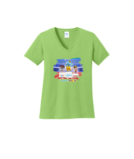 Bubbles and Friends - Summer Games Collection Team Medals Women V-Neck T-Shirt