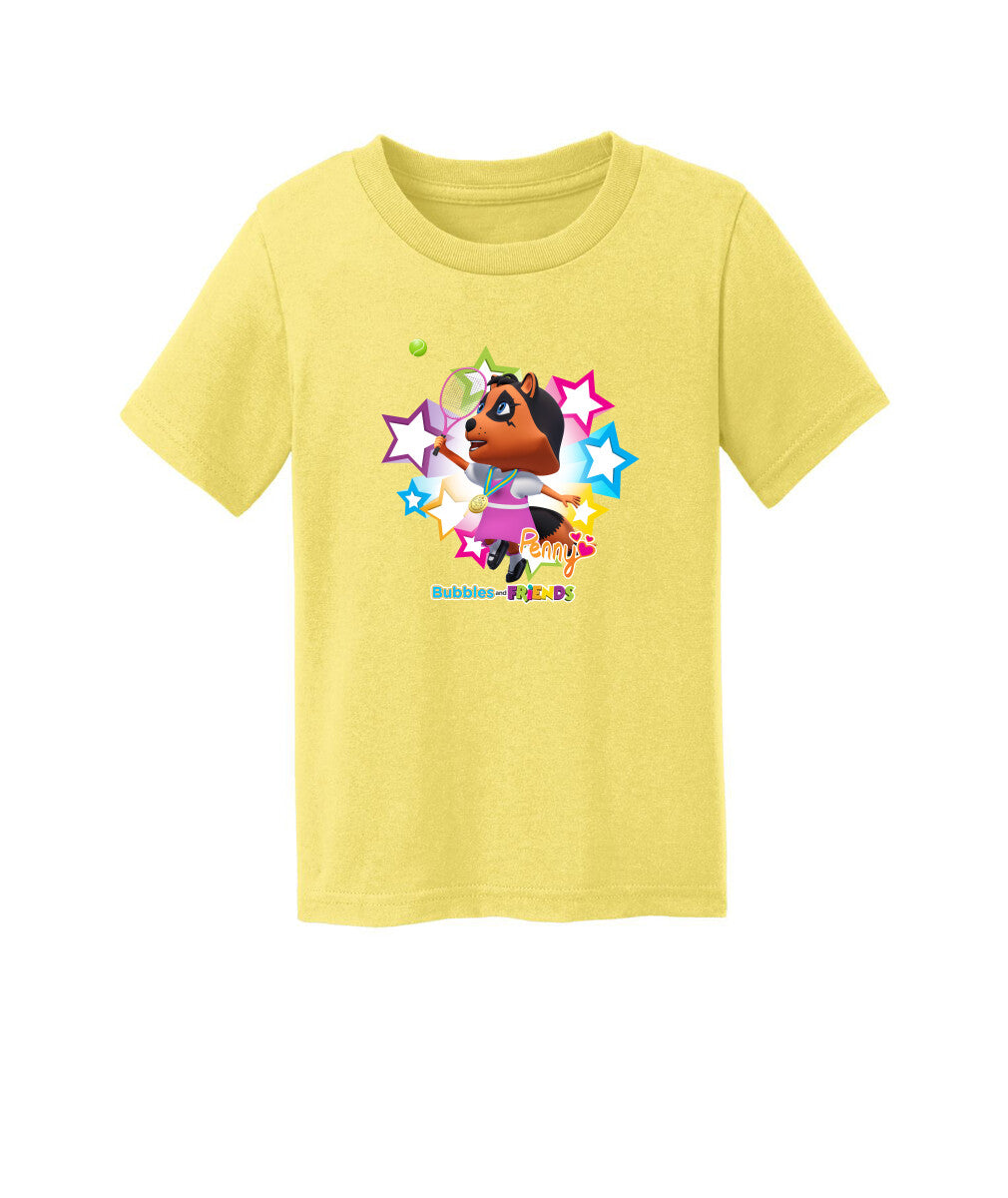 Bubbles and Friends - Summer Games Collection Tennis Penny Toddler T-Shirt