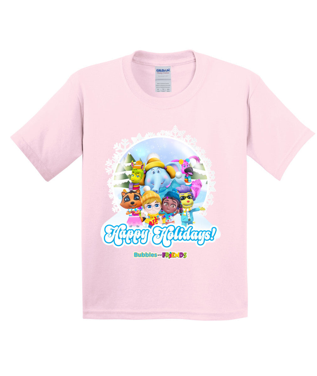 Bubbles & Friends Holiday Childrens T-Shirt- Snowflake