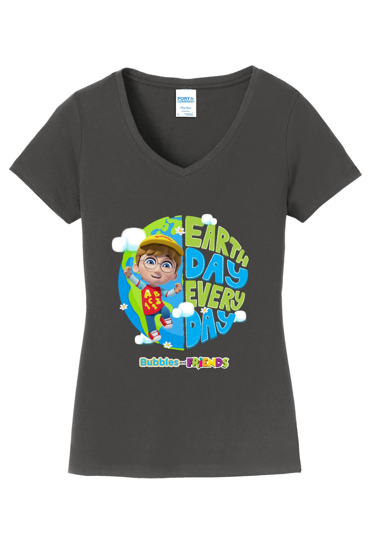 Bubbles & Friends Earth Day Braden V-Neck Tee