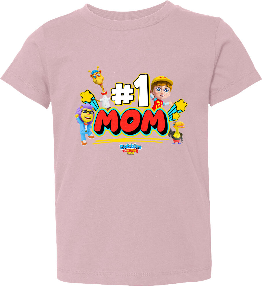 Bubbles & Friends I love Mom Toddler Jersey Tee