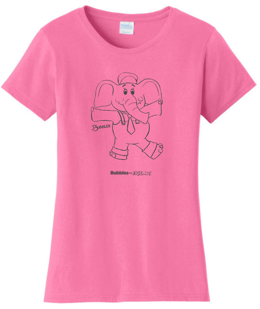 Bubbles and Friends - Happy Doodles Bubbles Ladies T-Shirt