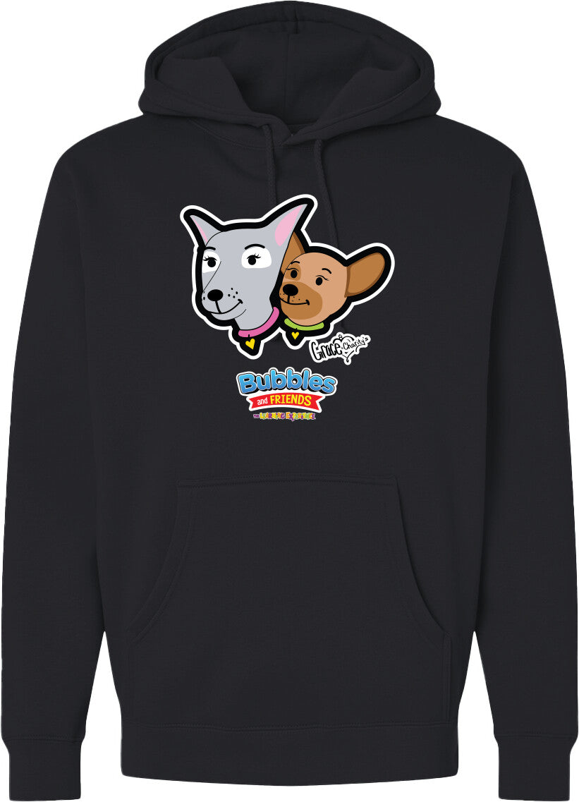 Bubbles & Friends- Friends from Happyville 'Grace & Charity' Midweight Hooded Sweatshirt- Unisex