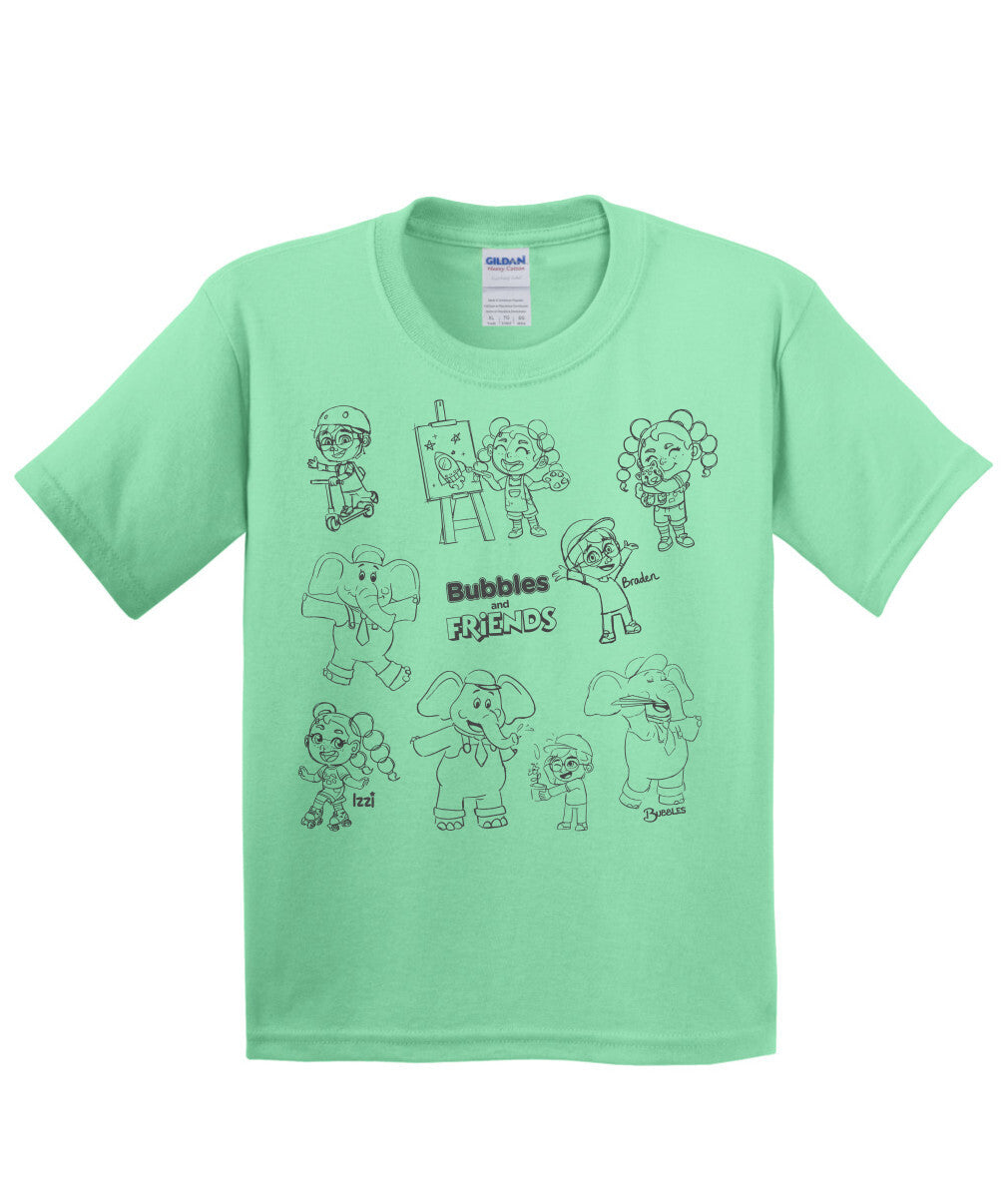 Bubbles and Friends - Happy Doddles Childrens Team T-Shirt