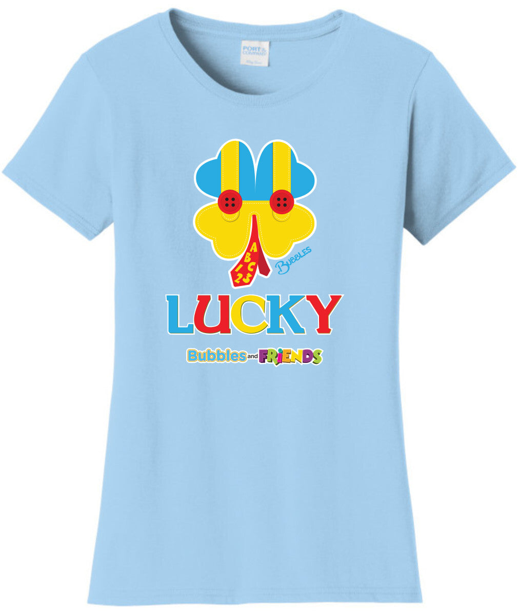 Bubbles & Friends St. Patricks LUCKY Womens Tee