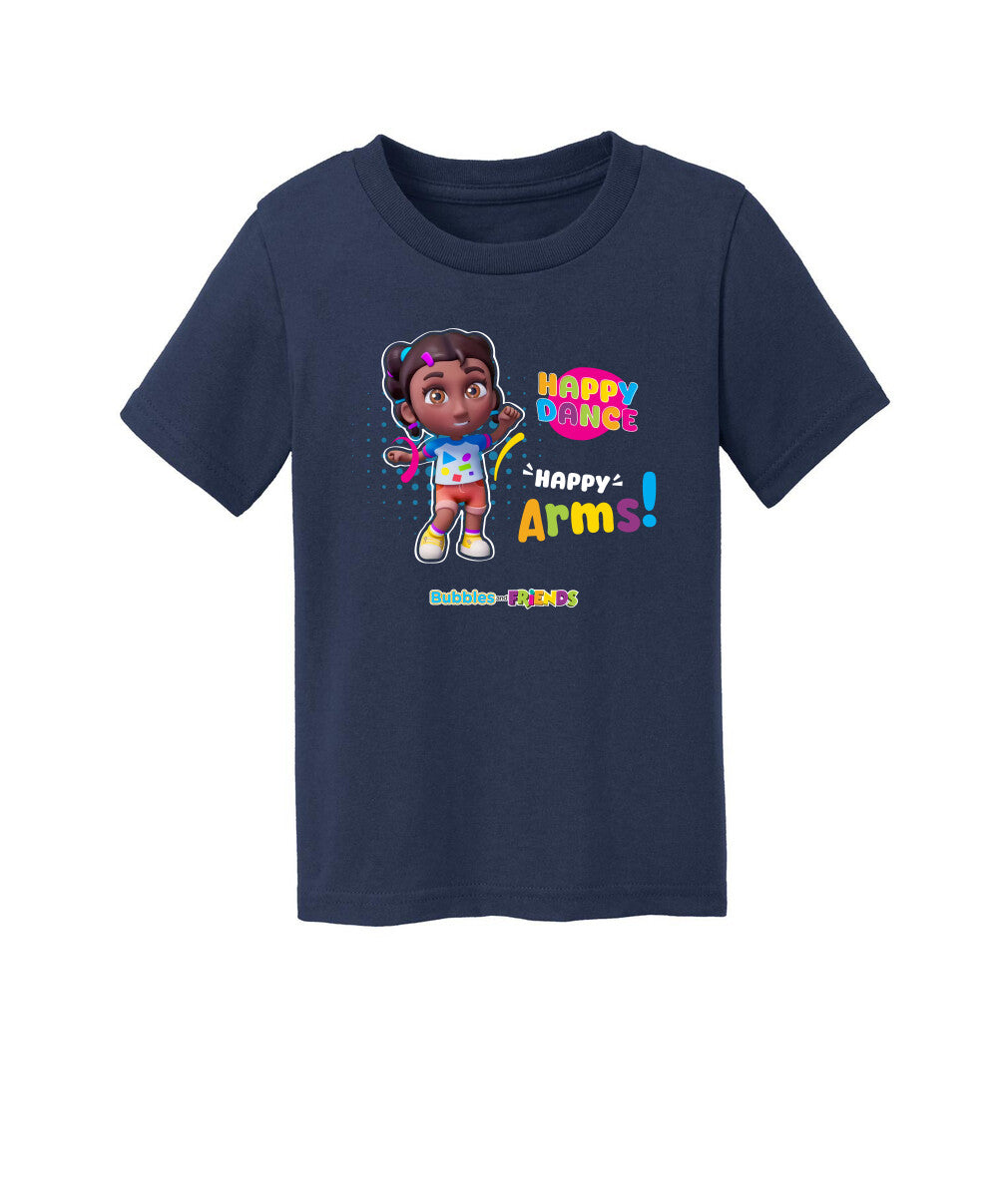 Bubbles and Friends - Happy Dance Collection Happy Arms Toddler T-Shirt