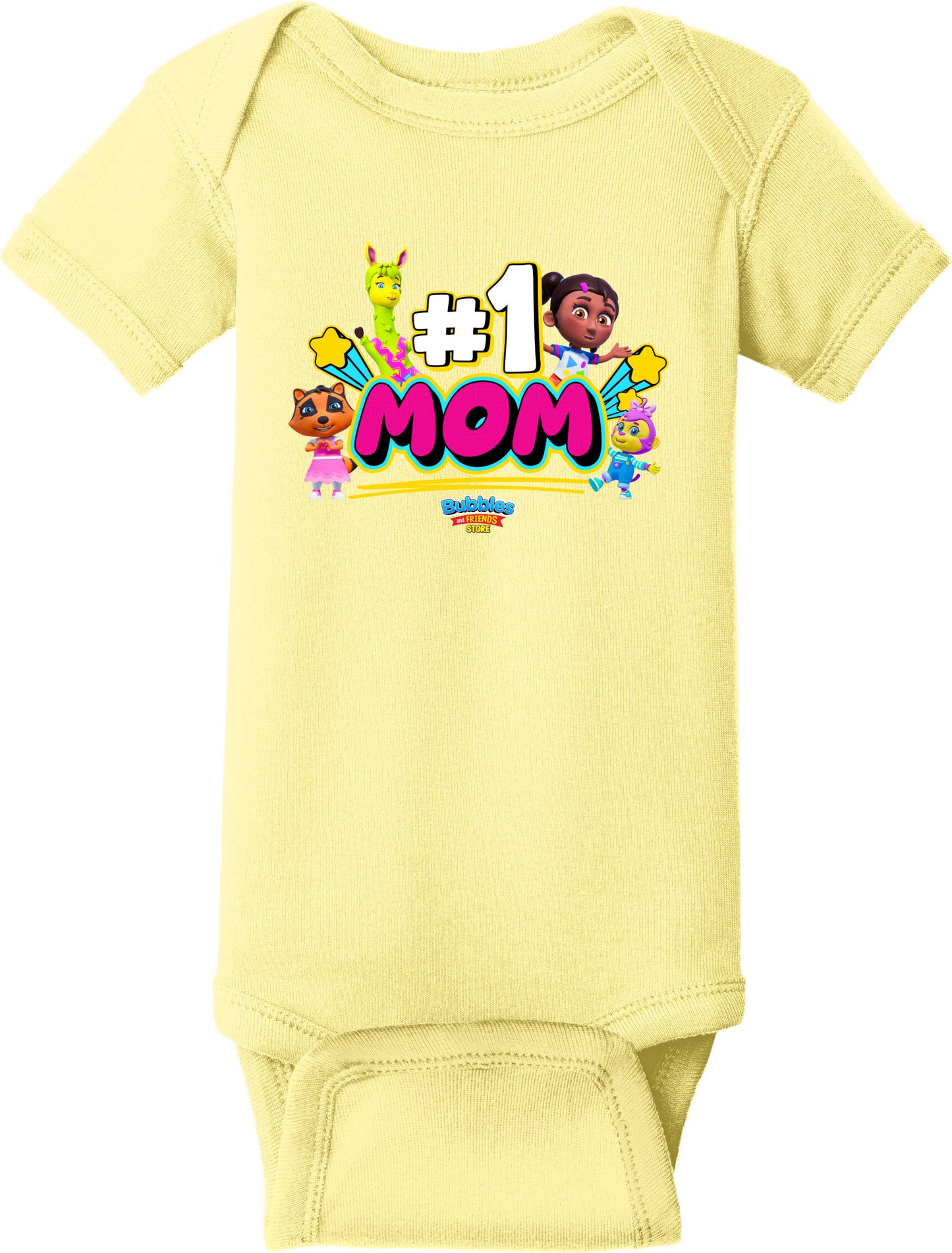 Bubbles & Friends I Love Mom Infant Bodysuit-Onesie
