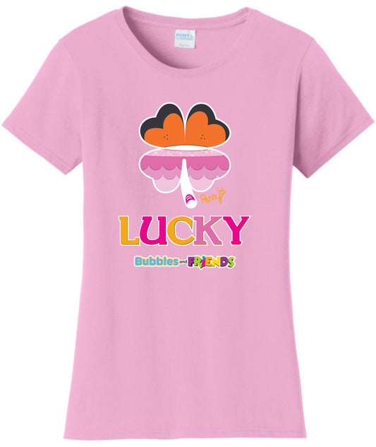 Bubbles & Friends St. Patricks LUCKY Womens Tee