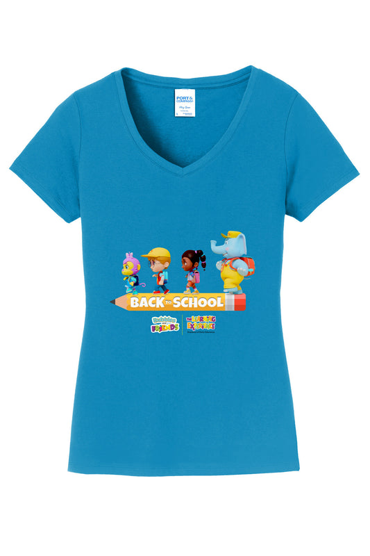 Bubbles & Friend BTS Pencil Walk V-Neck Tee