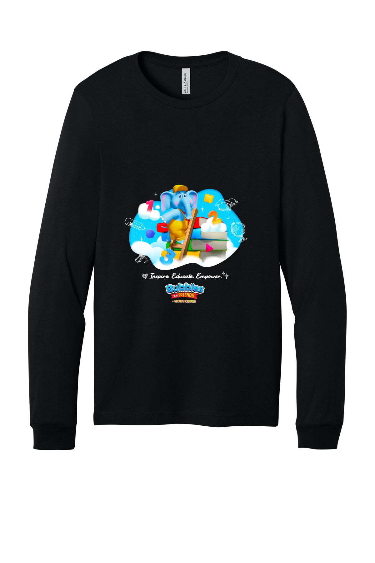 Bubbles & Friends Inspire Educate Empower Unisex Long Sleeve Tee