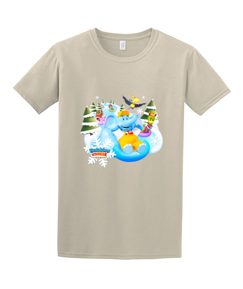 Bubbles & Friends Holiday Snow Unisex Tee