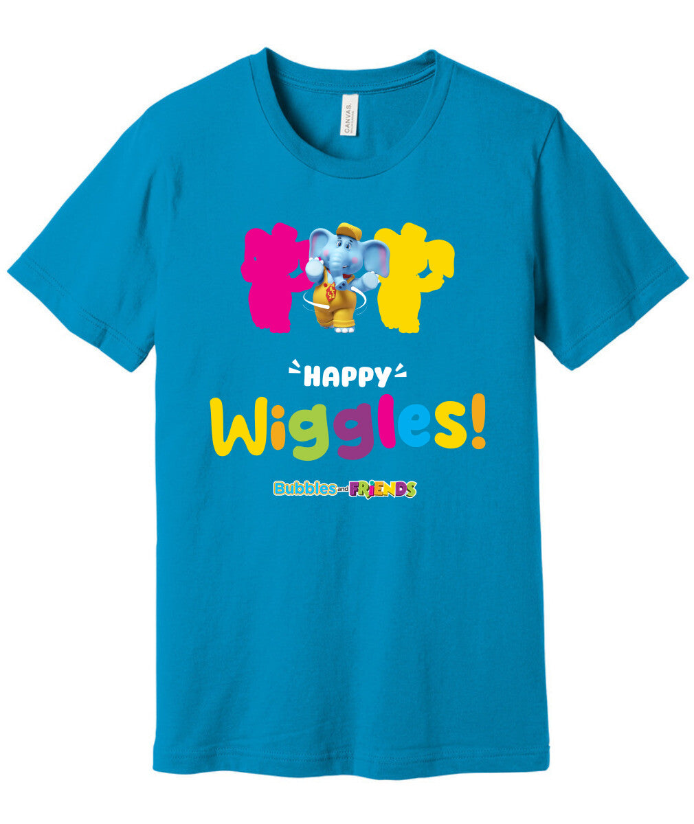 Bubbles and Friends – Happy Dance Collection Happy Wiggles Adult T-Shirt