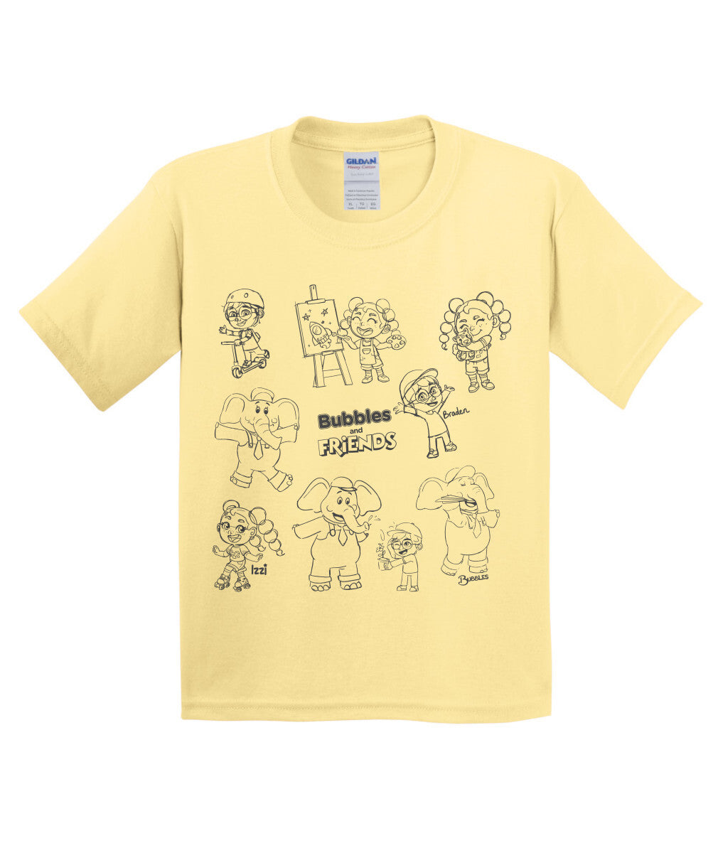 Bubbles and Friends - Happy Doddles Childrens Team T-Shirt