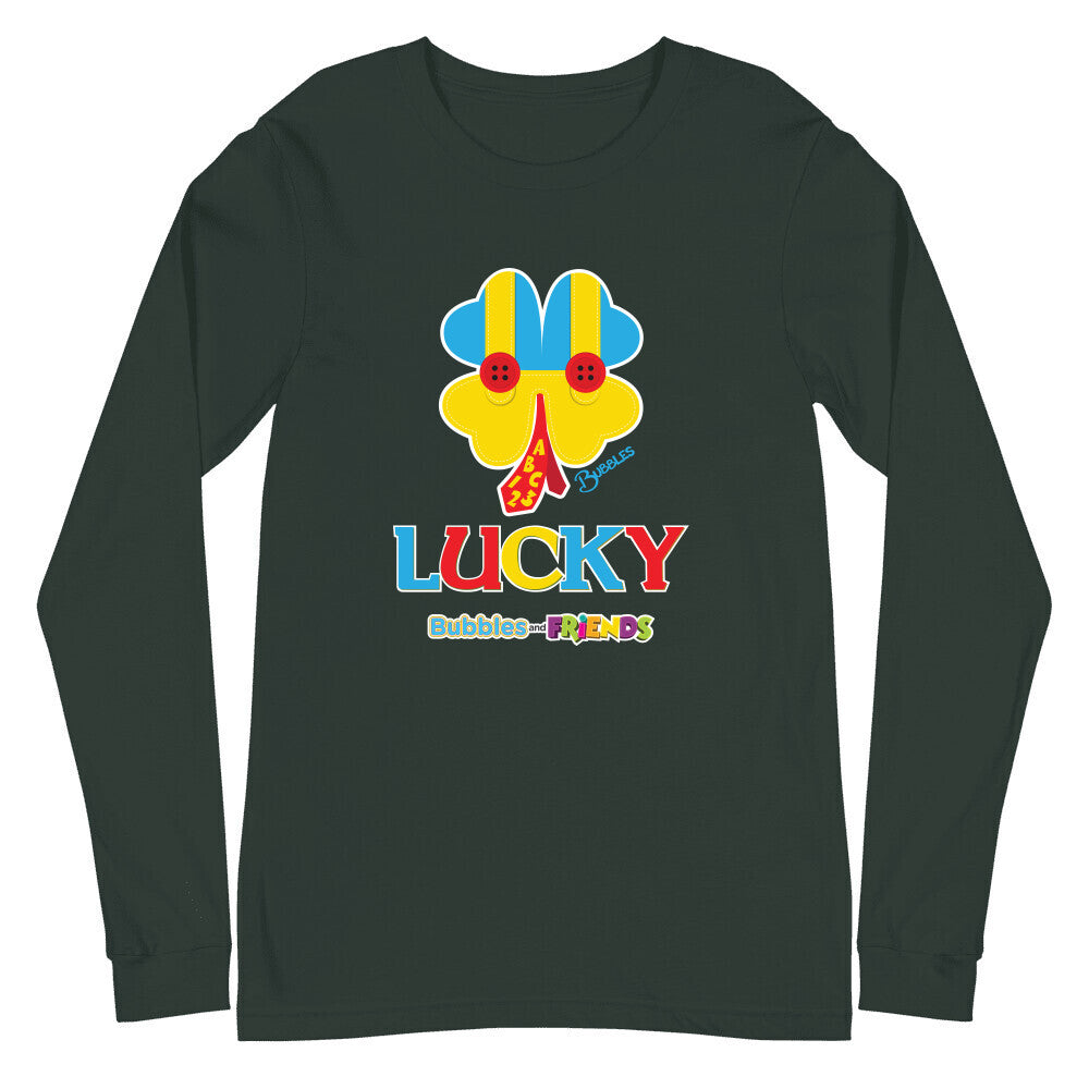 Bubbles & Friends St. Patricks LUCKY Unisex Long Sleeve Tee