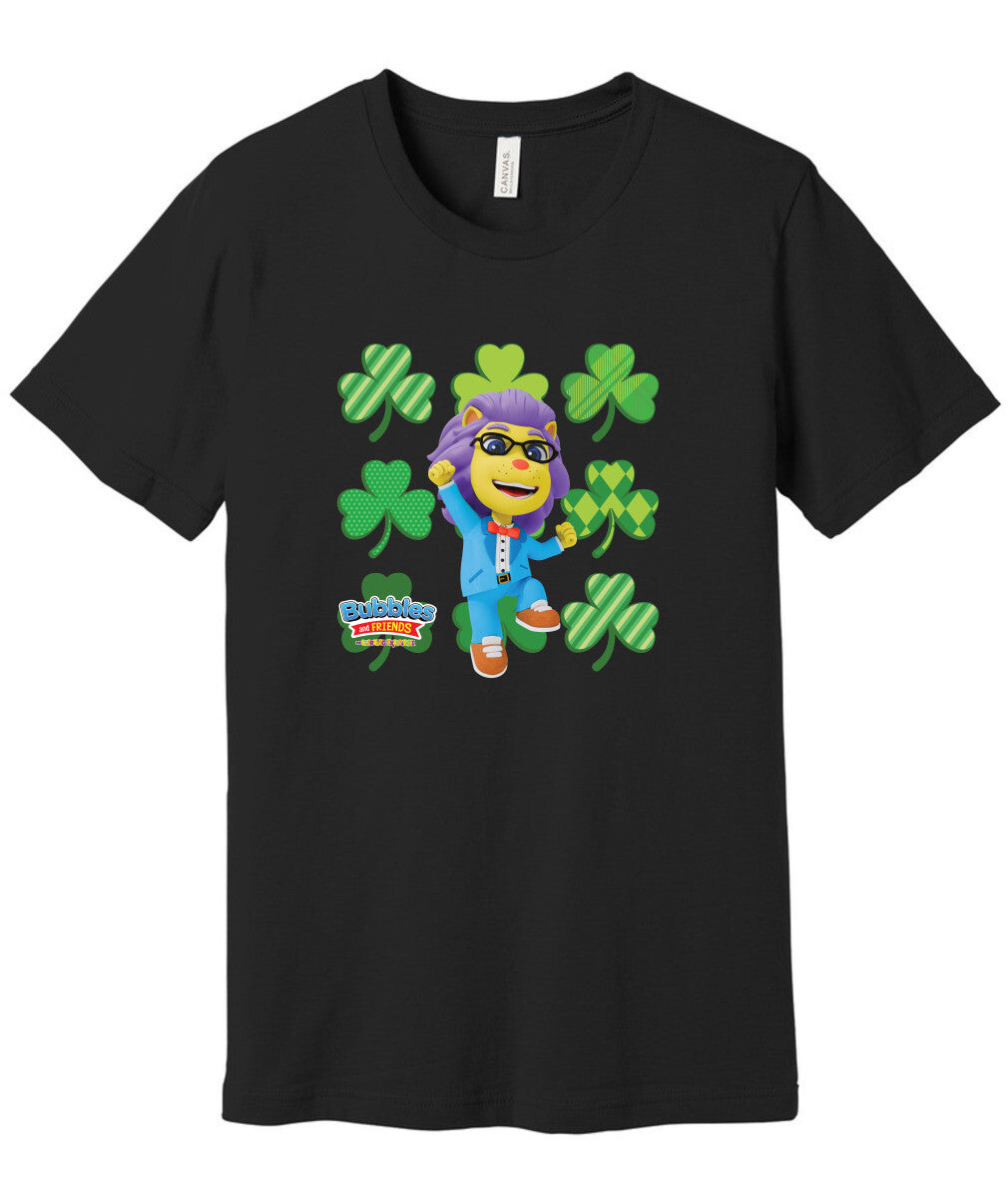 Bubbles & Friends St. Patrick's Day Lionstein Unisex  Short Sleeve Tee