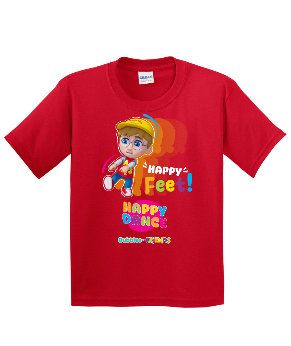 Bubbles and Friends – Happy Dance Collection Happy Feet Children T-Shirt