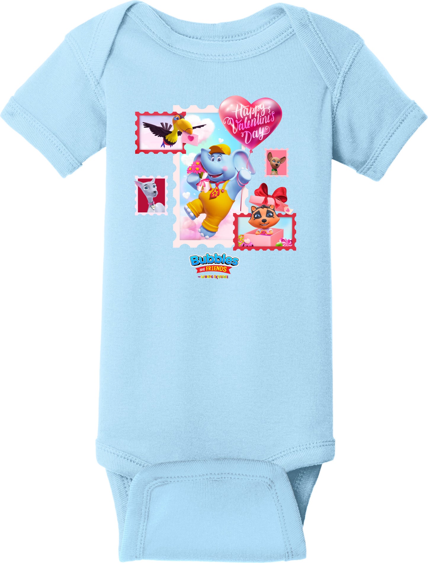 Bubbles & Friends Happy Valentines Day Onesie
