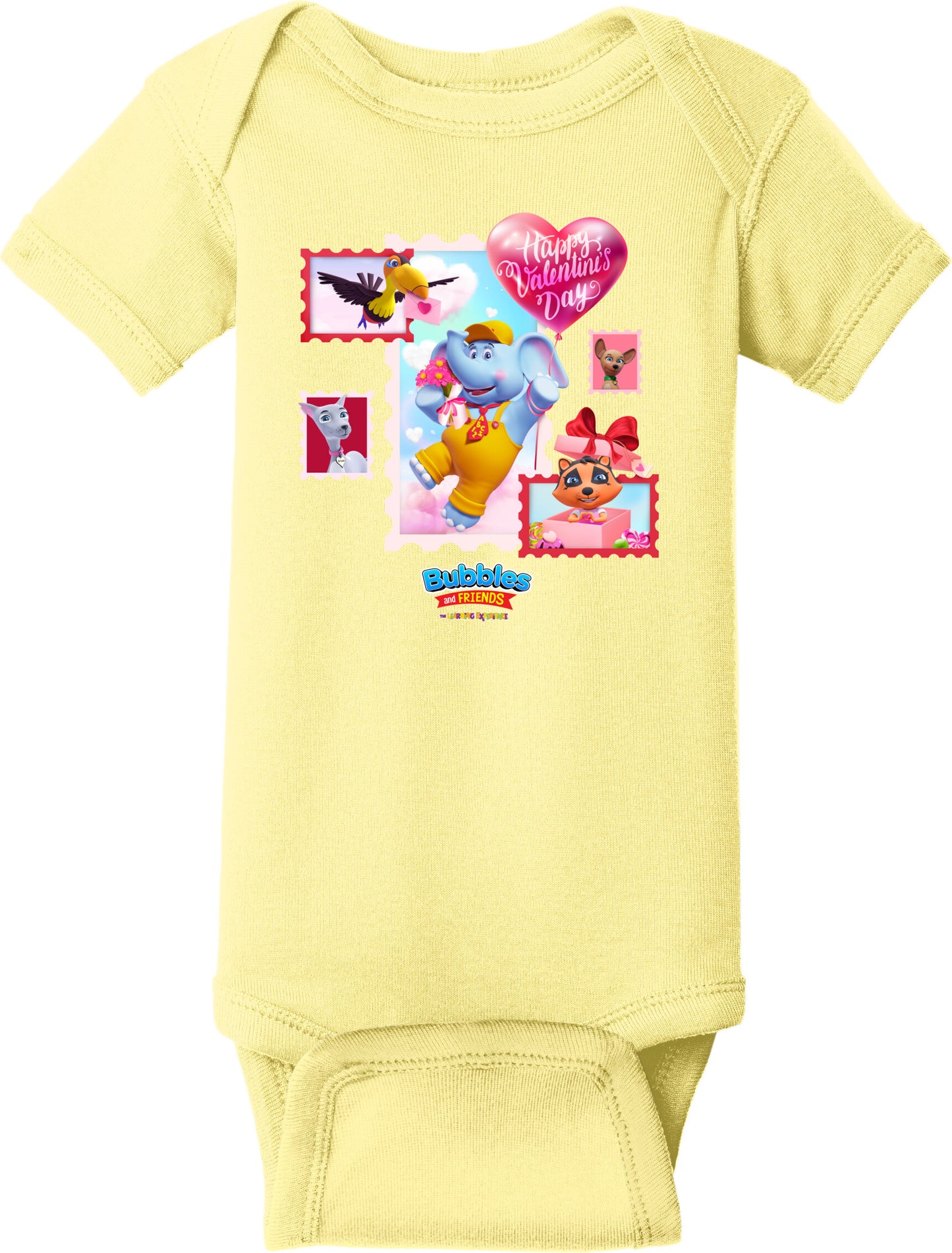 Bubbles & Friends Happy Valentines Day Onesie