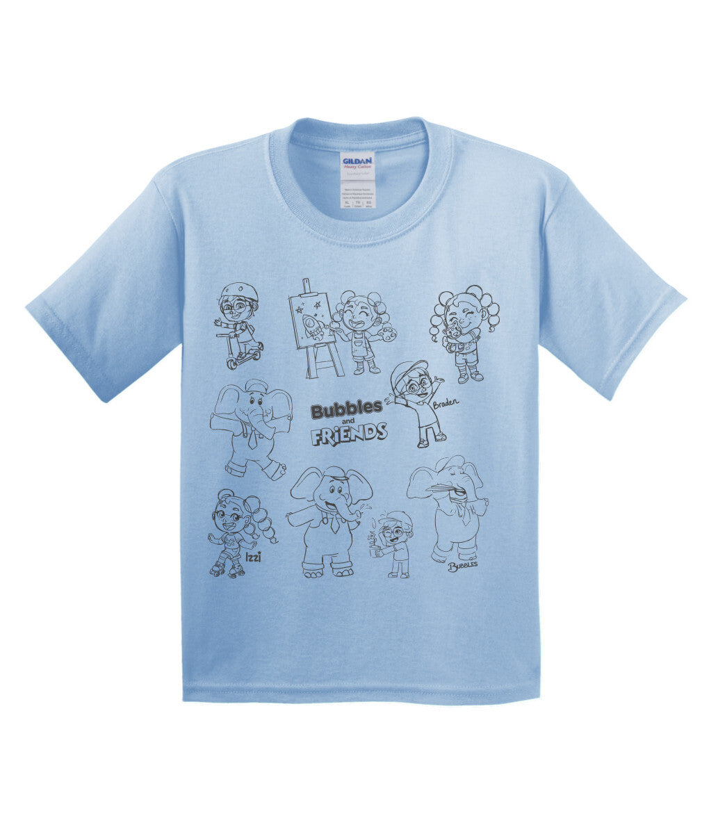 Bubbles and Friends - Happy Doddles Childrens Team T-Shirt