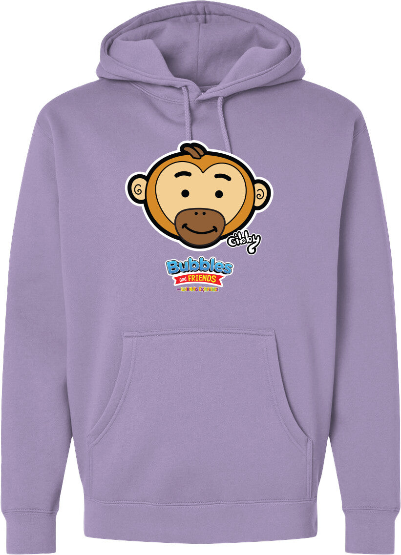 Bubbles & Friends- Friends from Happyville 'Gibby Gibbon' Midweight Hooded Sweatshirt- Unisex